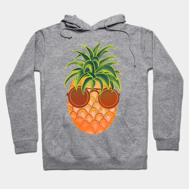 Cool pineapple with sunglasses Hoodie by Mimie20